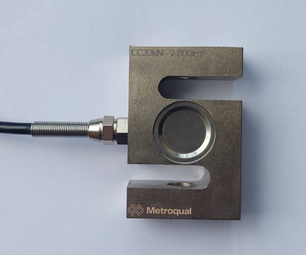 Célula de carga, capacidade 20kN - 2.000kgf - modelo CC20kN, para compatível com máquina de ensaio EMIC